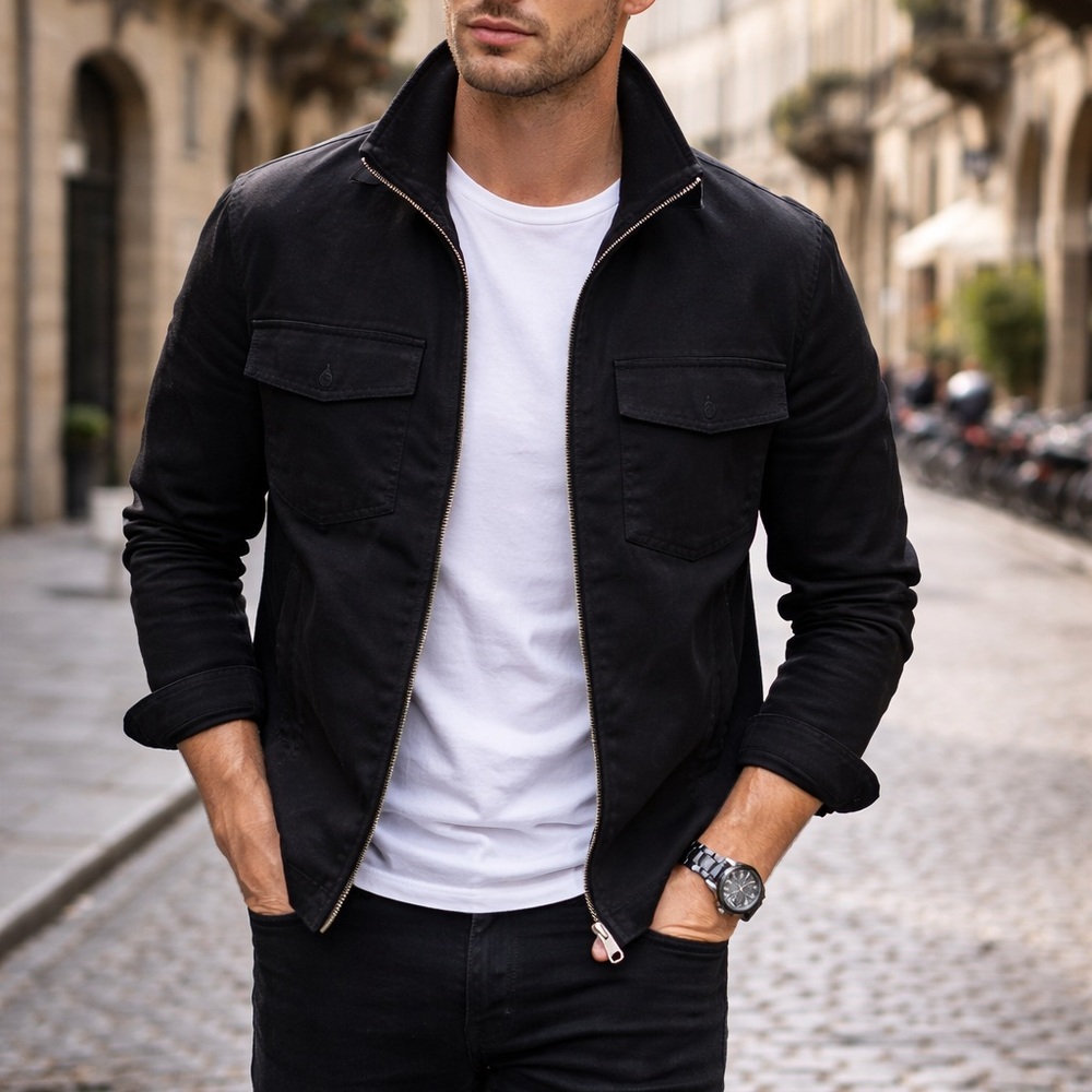 Zara Men's Black Lightweight Jacket
